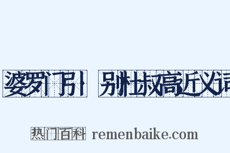 婆罗门引·别杜叔高近义词是什么意思的图片